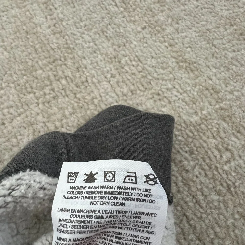 Nike Grey Club Fleece Cotton Pullover Hoodie Sweatshirt S